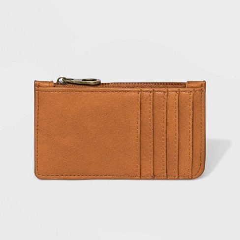 Brown leather shop purse target