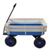Garden Cart Utility Wagon 176 LBS Loading Capacity Steel Garden Wagon Pulling Cart with Wood Railing Folded Handle for Garden Farm Orchard Warehouse - 2 of 4