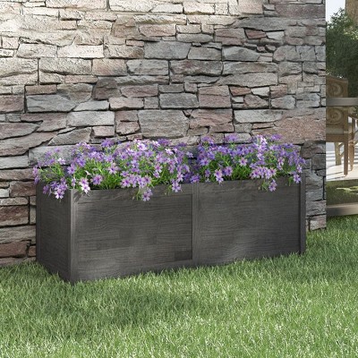 vidaXL Garden Planters 2 pcs White 60x31x31 cm Solid Pinewood