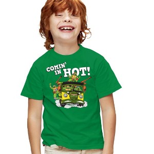 Coming In Hot Kids T Shirt For Youth, Kelly Green - 1 of 4