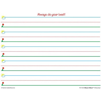 Teacher Created Resources Smart Start Writing Paper, 1 Inch Rule, 11 x 8-1/2 Inches, 360 Sheets