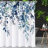 Aoibox Watercolor Leaf Shower Curtain Set, Waterproof Fabric Bathroom Decor with Rust-Proof Grommets and Hooks, Quick-Drying and Easy Care - 2 of 4