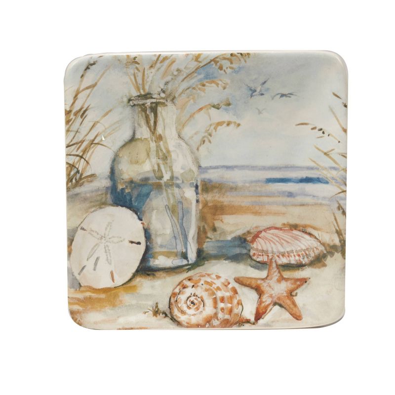 Set of 4 Coastal Landscape Assorted Canape/Dining Plates - Certified International, 3 of 8