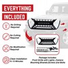 AMERICAN MODIFIED Armor Grille w/ LED Off-Road Lights and Camera Bracket Compatible with 2018-2023 Jeep Wrangler JL and Gladiator JT, White/Black - 3 of 4