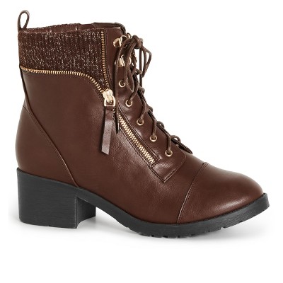 Women's Wide Fit Rita Ankle Boot - Brown | Cloudwalkers : Target