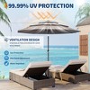 COZONY 3-Tier Patio Umbrella, Heavy Duty 8-Rib Market Umbrella with Ventilation & Hand Crank for Outdoor Use - 3 of 4