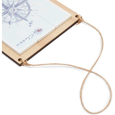 Vintage Nautical Wooden Wall Art Set with Hemp Rope