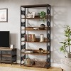 Hommoo Industrial 6-Tier Tall Bookshelf with Metal Frame - 3 of 4