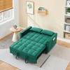 Lyngins Modern Velvet Loveseat, 3 in 1 Convertible Futon Sofa Bed w/Reclining Backrest & Pillows, Versatile Couches for Living Room,Pull Out Sofa Bed - 4 of 4