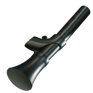 Thermaplus Patented Blackout Exclusive Curtain Rod Trumpet Finial Extendable 48" to 86" Black - 1 of 4