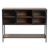 Baxton Studio Cardea Modern Industrial Walnut Brown Finished Wood and Black Metal 2-Door Sideboard - 4 of 4