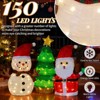 Karl Home Pop-up Set of  Snowman Santa Claus and Tree Lighted Christmas Decoration - 4 of 4