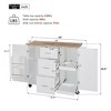 Kitchen Island, with Storage Rack, Drawers, Spice Rack & Towel Rack, for Dining, Kitchen & Barbecue - 2 of 4