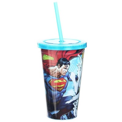 Superman Uniform Wide Mouth Plastic Water Bottle