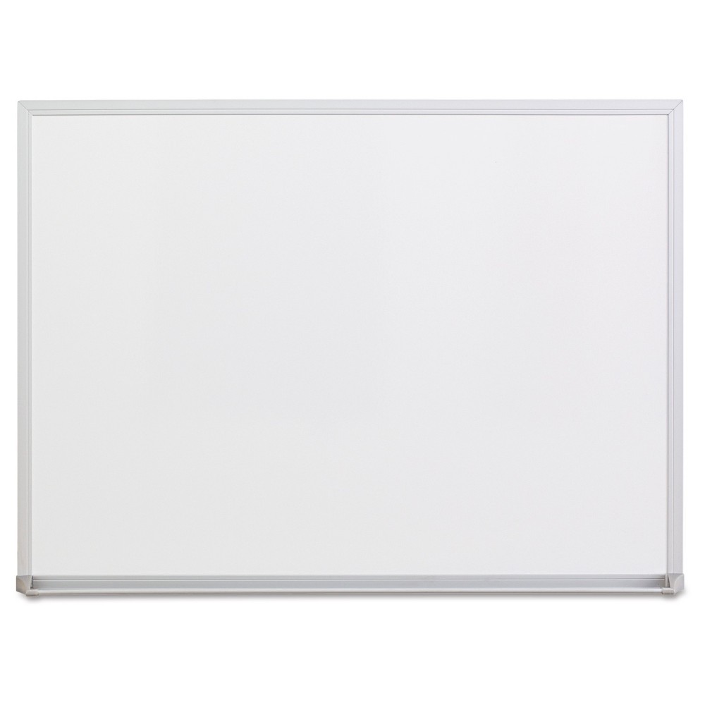 24 in. x 18 in. Satin-Finished Aluminum Frame Melamine Dry-Erase Board