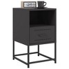 vidaXL Bedside Cabinet Black Steel Medium Bedside Cabinet Rectangular - 4 of 4