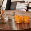 Mexican Handblown Drinking Glasses Set of 4 Orange Swirl - Verve Culture - image 4 of 4