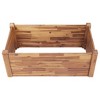 vidaXL Planter Slatted Design Outdoor Garden Raised Flower Herb Pot Display Box Stand Rack Flower Shelves 14.9" Wood - 4 of 4