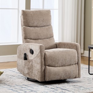 Hrinhom 26.4"W Massage Recliner Chair,Rocker and Swivel Chair - 1 of 4