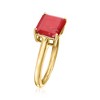 Ross-Simons 4.20 Carat Ruby East-West Ring in 18kt Gold Over Sterling Size 8 - 3 of 4