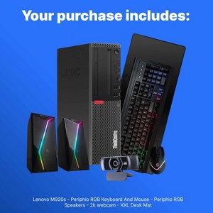 Refurbished Lenovo ThinkCentre M920S Desktop Computer-Intel i5-16GB RAM-500GB SSD-Speaker-Webcam-Keyboard/Mse-Windows 11 Pro-Manufacturer Refurbished - 1 of 4
