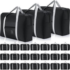 Generic 24 Pcs Travel Duffel Bags Bulk Foldable Luggage Bag Women Men Waterproof Carry Tote with Trolley Sleeve - 1 of 4