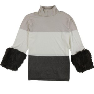 Alfani Womens Faux Fur Cuff Pullover Sweater - 1 of 1