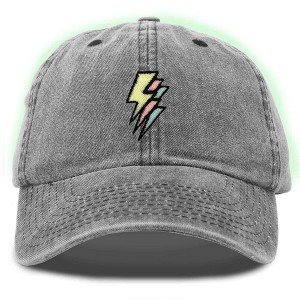 Dalix Lightning Embroidered Bolt Dad Hat Cotton Baseball Cap Adjustable Mens - 1 of 4