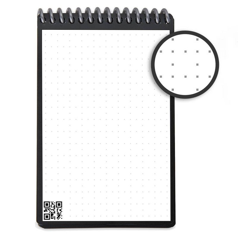 Smart Spiral Reusable Notepad Dot-Grid 48 Pages 3.56"x5.75" Mini Size Eco-friendly Notepad - Rocketbook, 4 of 9