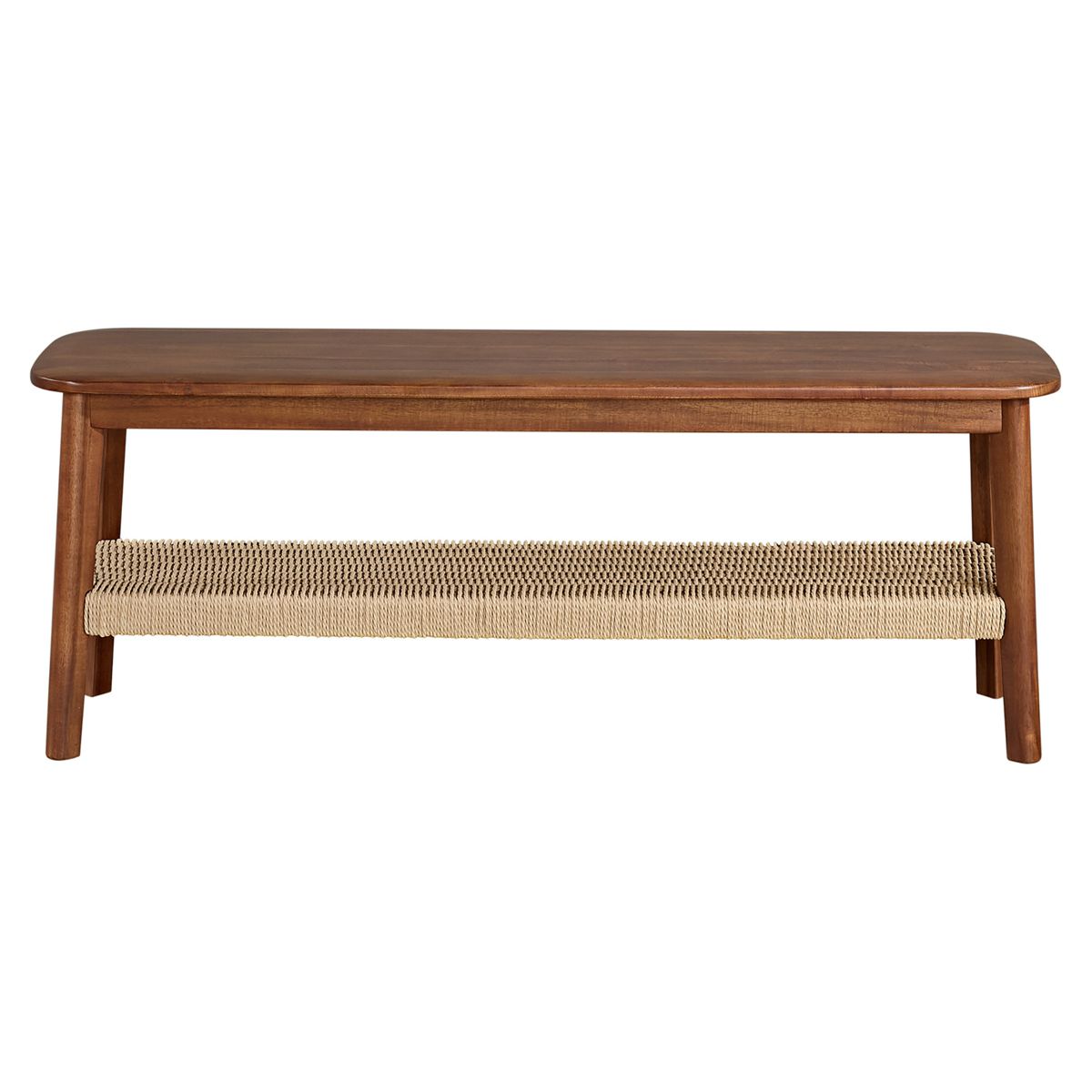 Alaterre Calais 48in Acacia Wood Bench, Chestnut - thumbnail 7