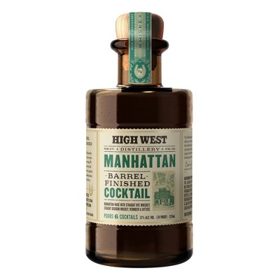 High West Manhattan Barrel Finished Ready Made Cocktail Whiskey - 375ml Bottle