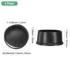 Unique Bargains Non-Slip PVC Chair Leg Caps Floor Protectors for Folding Chairs Black - 3 of 4