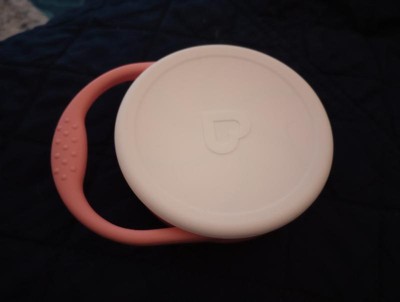 Munchkin - C’est Silicone! Collapsible Snack Catcher with Lid, Coral
