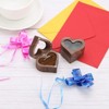 Unique Bargains Heart Shaped Wooden Ring Boxes Jewelry Storage - 4 of 4