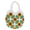 John Bead Sunflower Tote Bag Floral Crochet DIY Kit for Beginners - 3 of 4