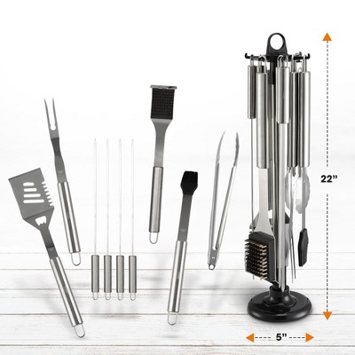 Cheer Collection Stainless Steel Grilling Tool Set