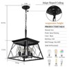 DOMETOUR 4-Light Farmhouse Chandeliers For Dining Room Black(No Bulbs)NEW SKU:W1340P206636 - 3 of 4