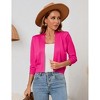 Clearlove Women's 3/4 Sleeve Open Front Cropped Cardigan Sweater Lightweight Knit Short Shrugs - 4 of 4
