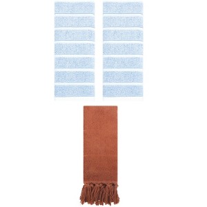 REGALWOVEN 3 Packs Striped and Solid Absorbent Soft Cotton Hand Towel for Bathroom - 1 of 4