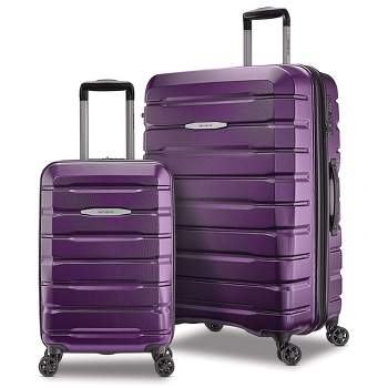 Samsonite Tech 2.0 Hardside 21 Inch Carry On and 27 Inch Large Luggage Set with Compartments, Lock System, and Spinner Wheels, 2 Piece Set, Purple