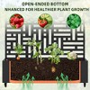 SpassWay 72"H Metal Planter Box with Trellis Raised Garden Bed with Arbor Privacy Screen with Wheels - 4 of 4