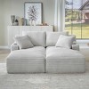 Aukfa 71"Modern Corduroy Double Chaise Lounge Sofa with 2-Pillows,No Assembly Required with Cup Holders - 2 of 4