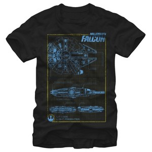 Men's Star Wars The Force Awakens Millennium Falconprint T-Shirt - 1 of 4