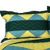 Slickblue 3 PC Full/Queen Quilt Set, Handmade Vermicelli Quilted, Soft TC Fabric, 6 Unique Designs, Bedding - 3 of 4