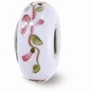 Black Bow Jewelry Fenton Hand Painted Sparrow Glass & Sterling Silver Bead Charm - 3 of 4