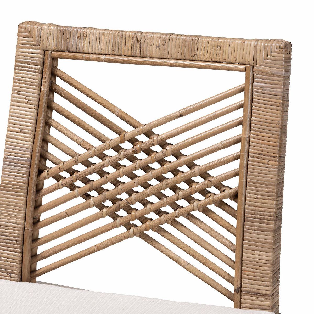 bali & pari Poltak Natural Rattan and Mahogany Wood Counter Height Barstool Kubu Gray/Rustic Taupe - thumbnail 6