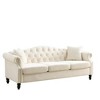 3+2 Velvet Chesterfield Tufted Sofa Set with Nailhead Trim & Pillows - 4 of 4