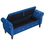 VYNXARIA 63.38"Velvet Multifunctional Storage Rectangular ottoman bench Comes with crystal buckle Solid Wood Legs with 1 Pillow - 3 of 4
