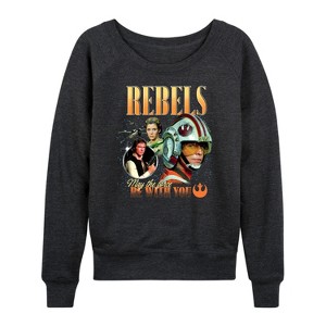 Women's - Star Wars - Rebels Bootleg Lightweight French Terry Wide Neck Long Sleeve Shirt - 1 of 4