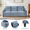 Modern L-Shaped Sectional Sofa Set w/ Plush Flannelette Fabric, Sturdy Hardwood Frame & Supportive Memory Foam Cushions - 3 of 4